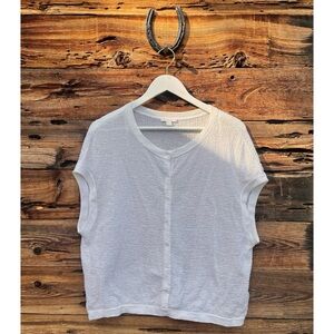 COS | Beachy Flowy Lightweight Button Down Sleeveless Cardigan M